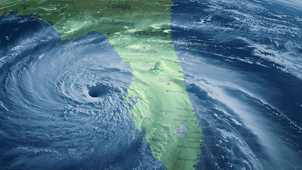 How often is Florida hit by hurricanes?
