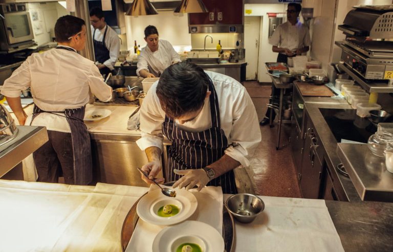 Workers in Restaurant